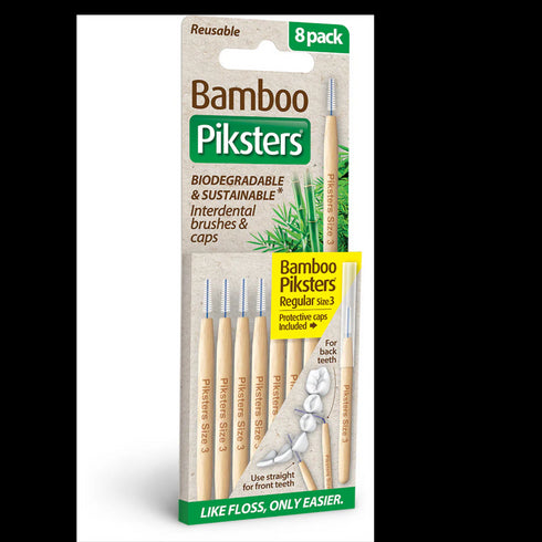 PIKSTERS BamB I/D Brush Sz 3 Ylw 8pk-Piksters-Matakana Pharmacy